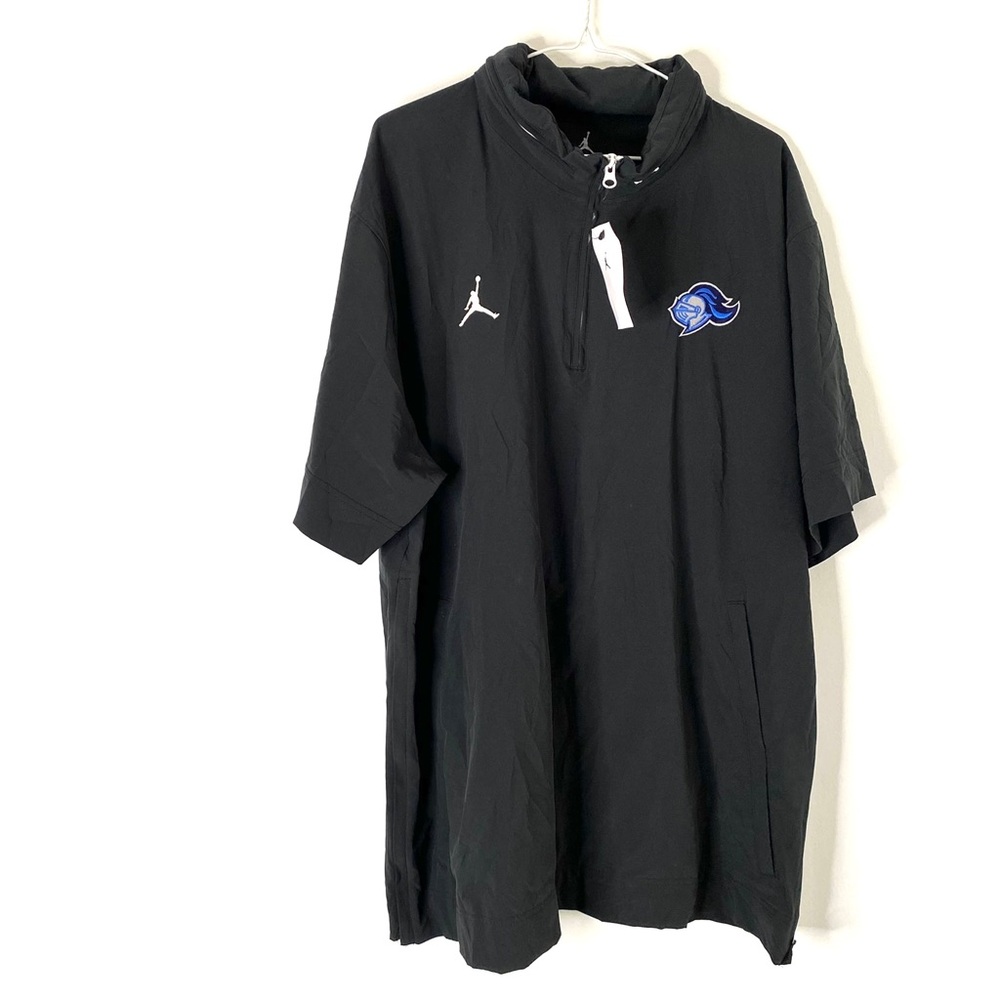 Jordan Brand Duke Blue Devils Football 1/4 Zip Short Sleeve Jacket Black NWT